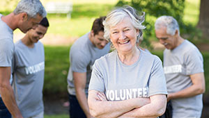 People living their values by volunteering